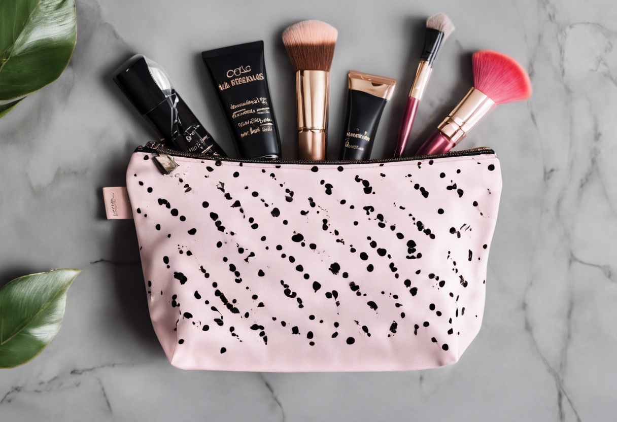 pink make up bag